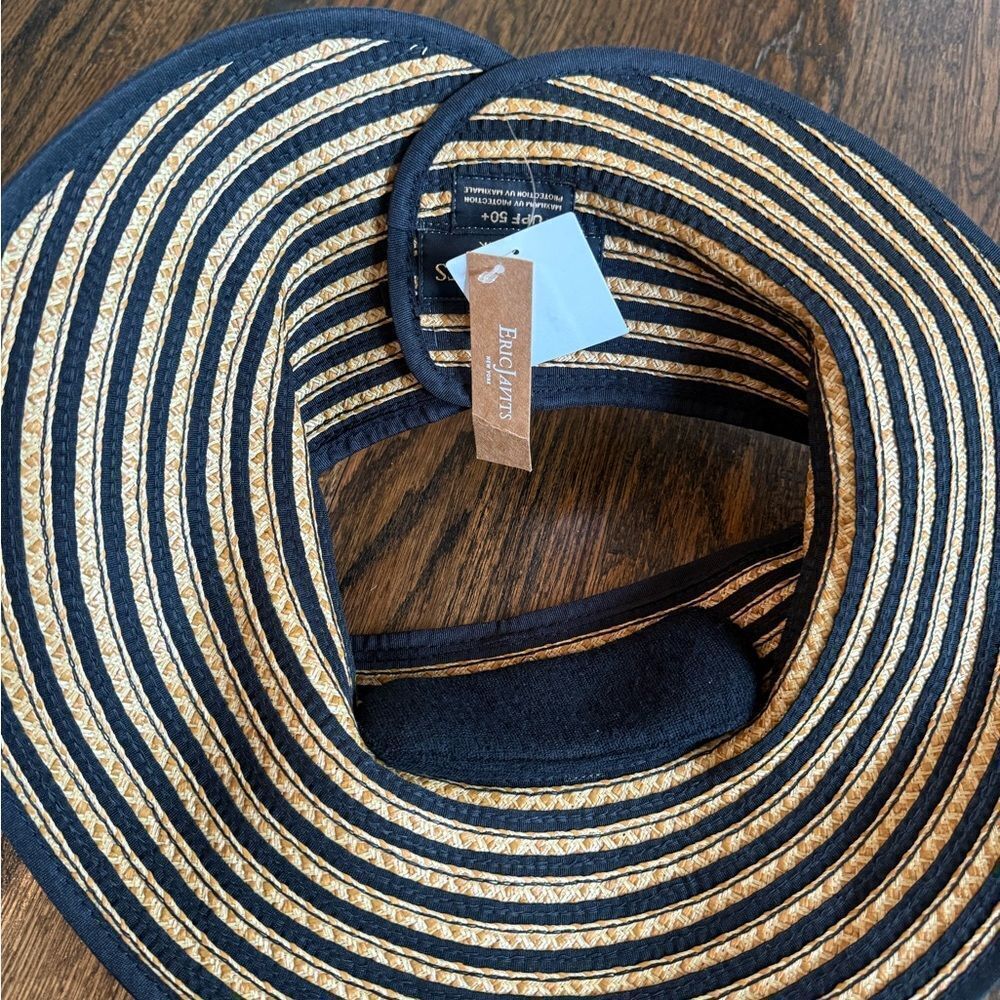 Eric Javits Straw Woven Wide Brim Sun Hat - Picture 7 of 8